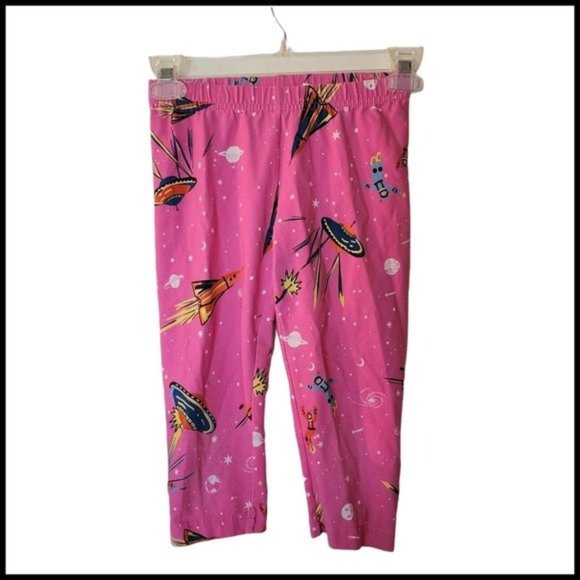 Hanna Andersson Make Believe Capri Leggings Pink Rockets size 120 size 6-7 Years - Picture 1 of 8